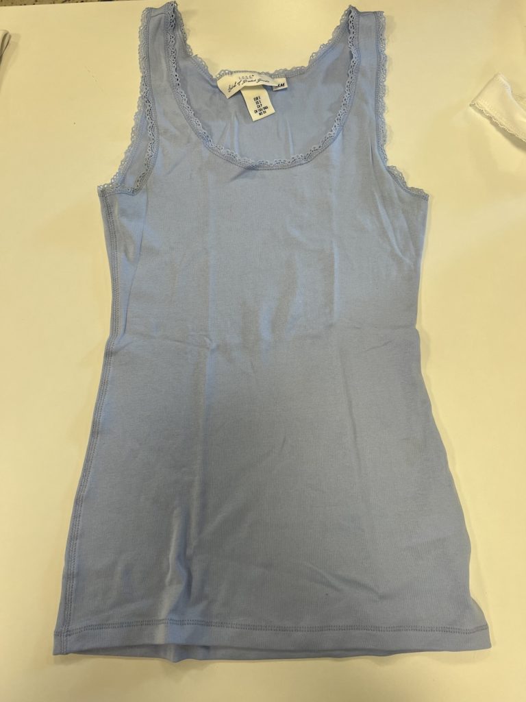 BLAUW T-SHIRT ZONDER MOUWEN (VOLWASSENEN)