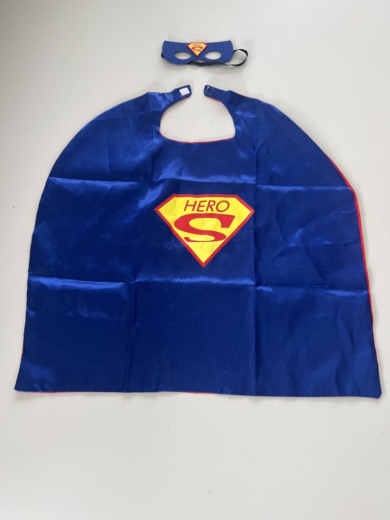BLAUWE CAPE EN MASKER (KIDS)