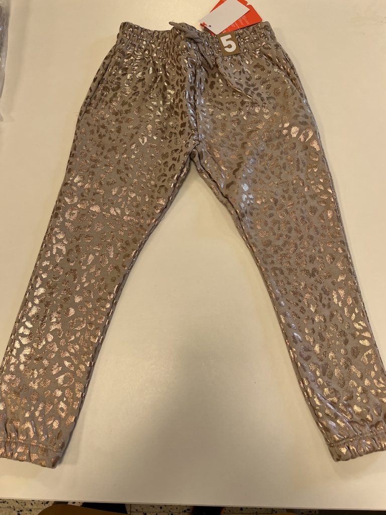 BROEK LUIPAARDMOTIEF ROSE