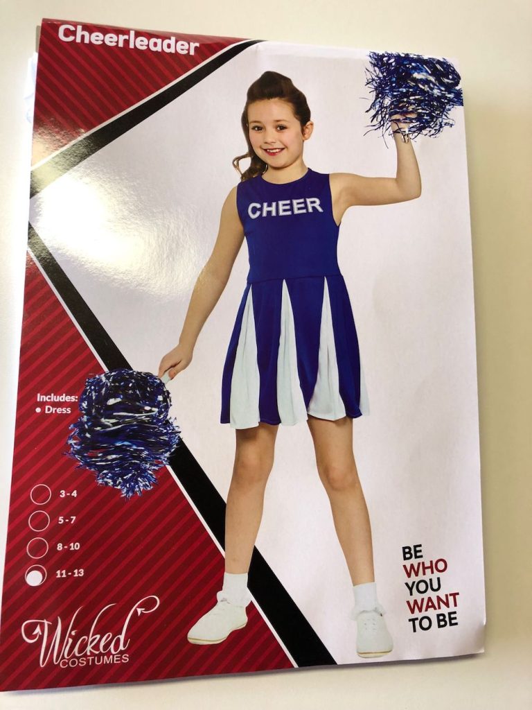 CHEERLEADER JURK BLAUW