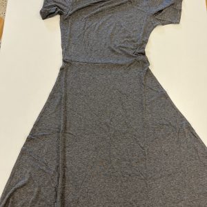 GRIJZE JURK KORTE MOUW