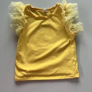 GELE T-SHIRT ZONDER MOUWEN MET TULE (KIDS)