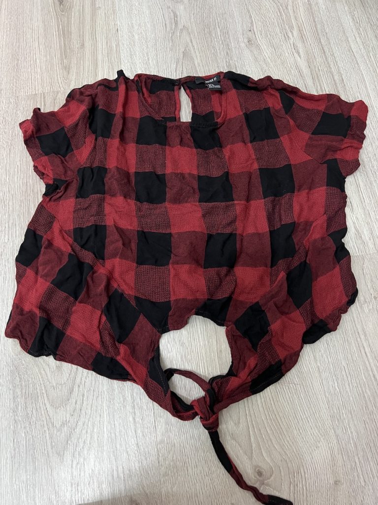 ROOD ZWART GEBLOKT HEMDJE