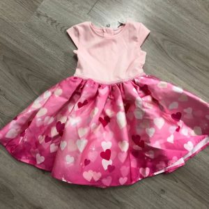 ROZE JURK MET HARTJES (KIDS)
