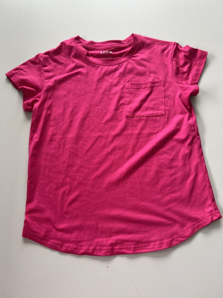 ROZE T-SHIRT KORTE MOUW