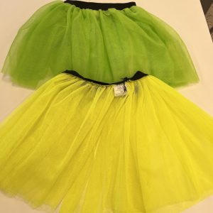 TULE ROK GROEN EN GEEL