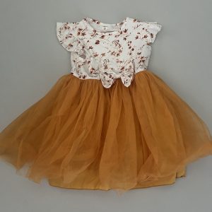 JURK MET GELE TULE ROK (KIDS)