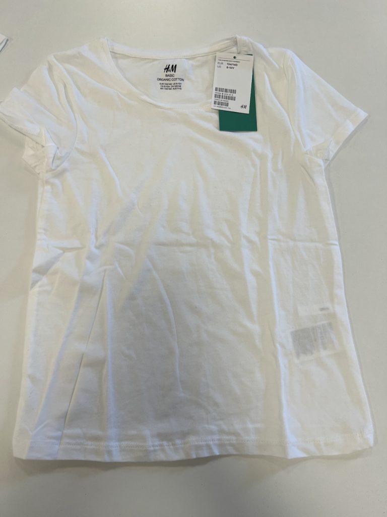 WITTE T-SHIRT KORTE MOUW (KIDS)