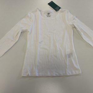 WITTE T-SHIRT LANGE MOUW (KIDS)