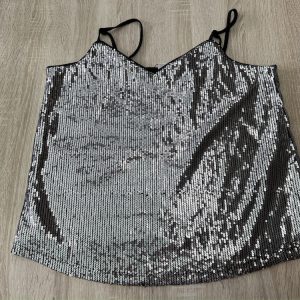 GLITTERTOP ZILVER