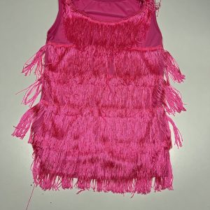 ROZE TOP MET FRANJES