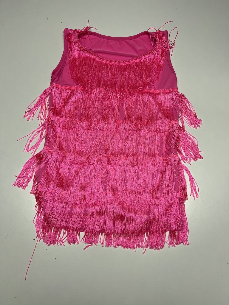 ROZE TOP MET FRANJES