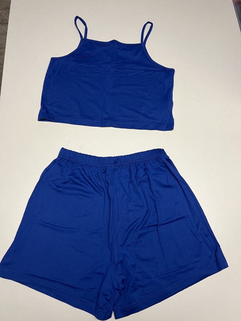 SET BLAUWE TOP SMALLE BAND MET BROEK
