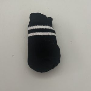 ZWARTE LANGE SOKKEN MET WITTE STREPEN